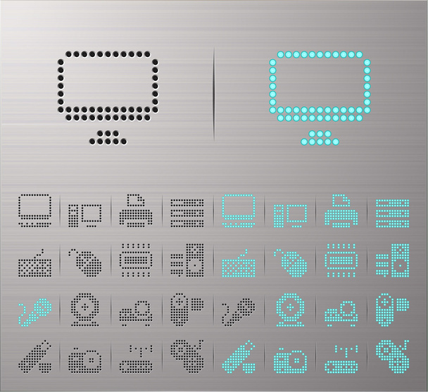 iconos de ordenador e Internet
 - Vector, Imagen