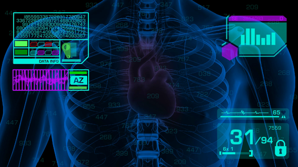 Herzanalyse - Grafik - blau - Filmmaterial, Video