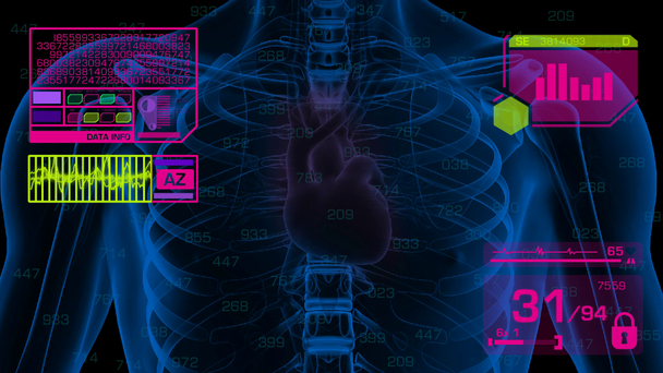 Kalp analizi - grafik - pembe - Video, Çekim