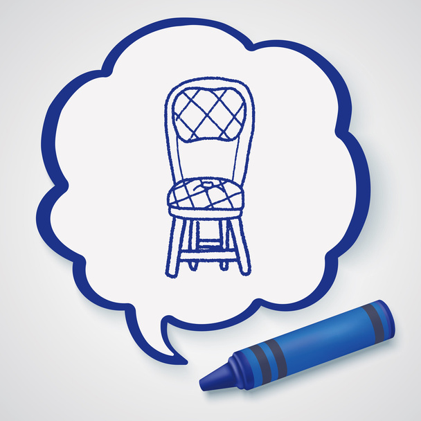 cadeira doodle ícone elemento
 - Vetor, Imagem