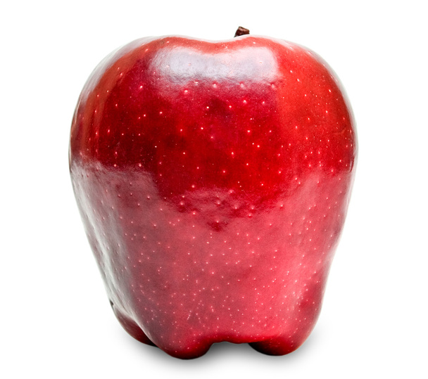 Beyaz arkaplanda kırmızı elma izole edildi - Fotoğraf, Görsel
