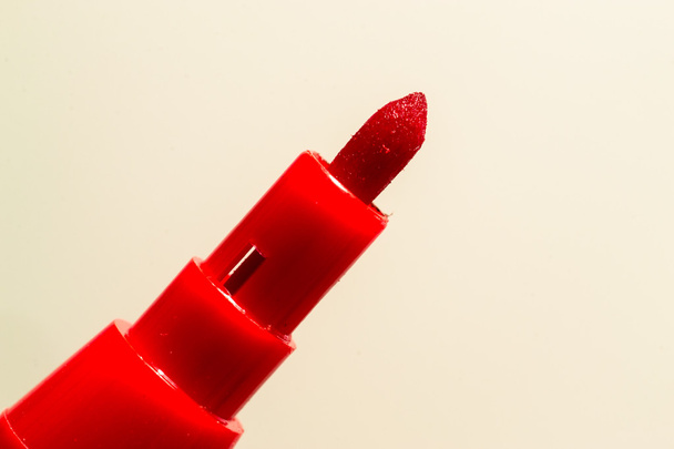 Macro close-up van een rode voelde Tip Pen - Foto, afbeelding