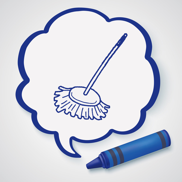 mop doodle icono elemento
 - Vector, imagen