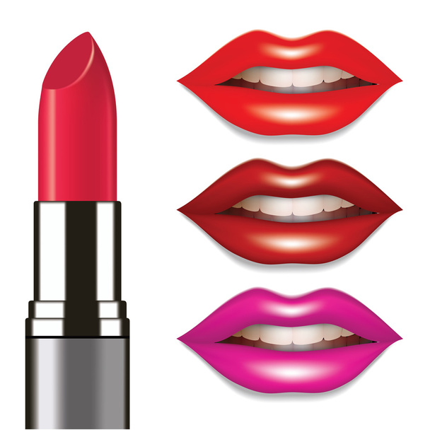 Lips and lipstick - Вектор,изображение