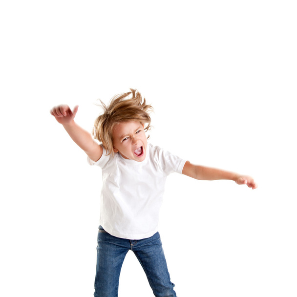 Children excited kid epression with winner gesture - 写真・画像