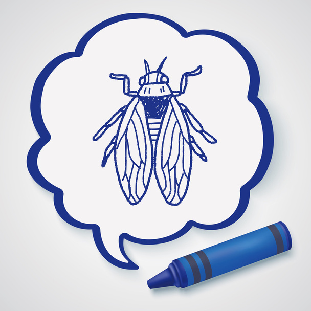 mosca bicho doodle icono elemento
 - Vector, imagen