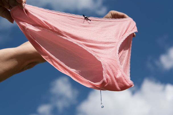 Pink and wet underwear. - Foto, Imagem