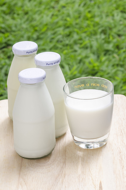 čerstvé mléko v přírodě pozadí - Fotografie, Obrázek