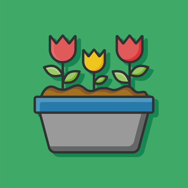 plant flower icon - ベクター画像
