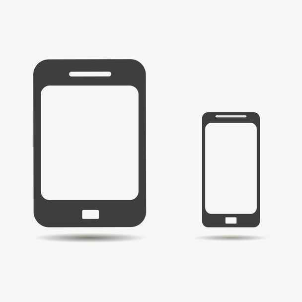 reeks van telefoon tablet in plat ontwerp - Vector, afbeelding