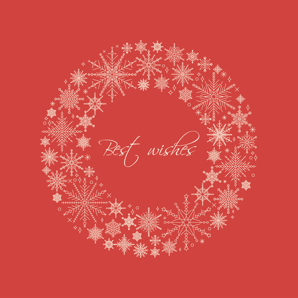 Різдвяна листівка Сніжинка
 - Вектор, зображення