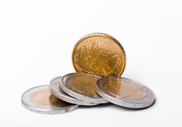 A Handful of Euros and Euro Cents - Fotografie, Obrázek