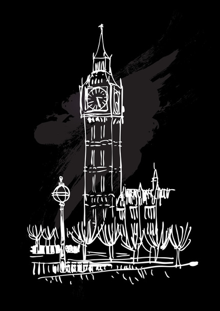 Símbolo torre Big Ben
 - Vector, imagen