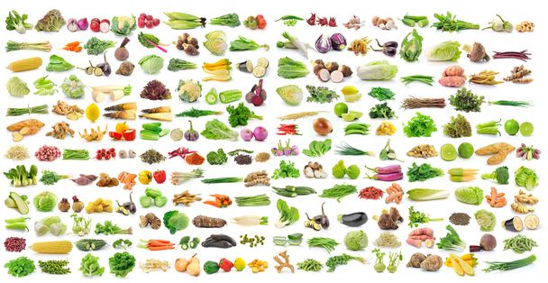 set of vegetable on white background - Photo, Image
