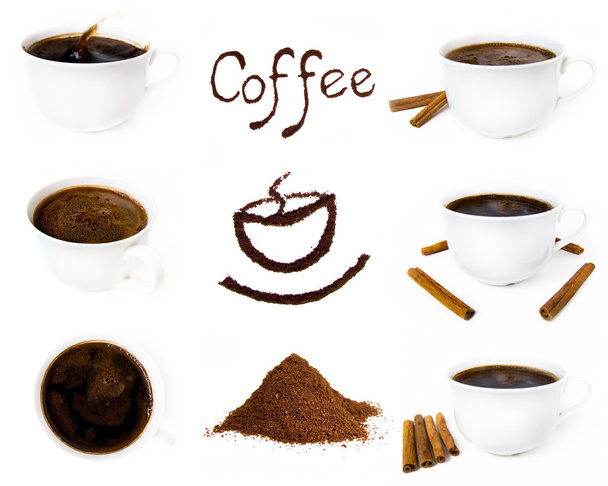 Verscheidenheid aan koffie component - Foto, afbeelding