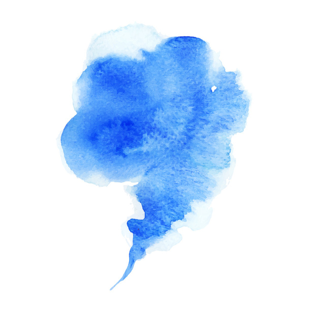 abstraktes blaues Aquarell Banner, Blase - Vektor, Bild