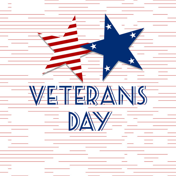 Stars with U.S.A Flag in style vector. Creative Abstract Happy Veterans Day,  Independence Day - Vector, Image