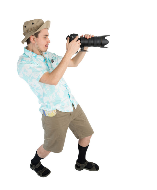 muž fotograf s fotoaparátem - Fotografie, Obrázek