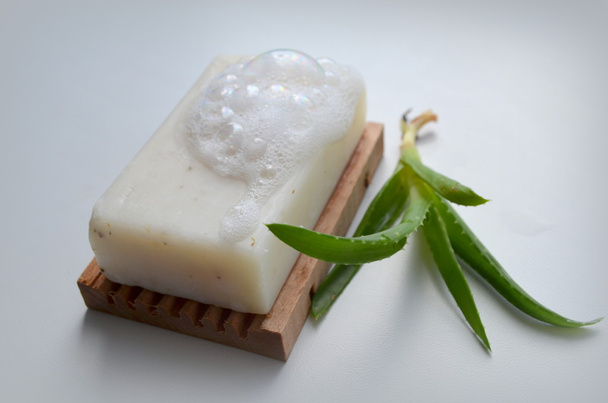 Soap with aloe vera - Photo, Image