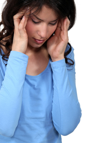 Woman suffering from a headache - Zdjęcie, obraz