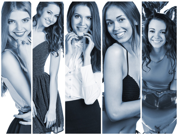 Collage de belles jeunes femmes
 - Photo, image