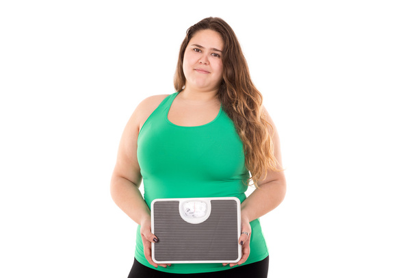 kövér lány diéta fogalma - Fotó, kép
