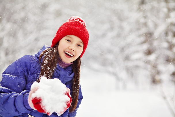 girl in the winter. child outdoors - Foto, Bild