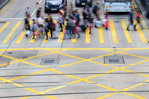 Pedestres no Distrito Central de Negócios de Hong Kong
 - Foto, Imagem