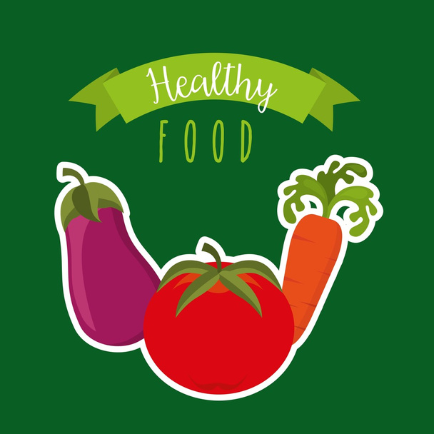 healthy vegetarian food design - ベクター画像