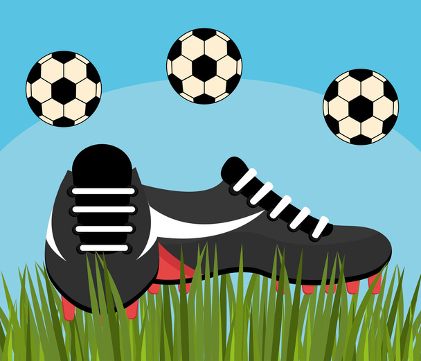 Ομαδικό άθλημα του ποδοσφαίρου και παιχνίδια - Διάνυσμα, εικόνα