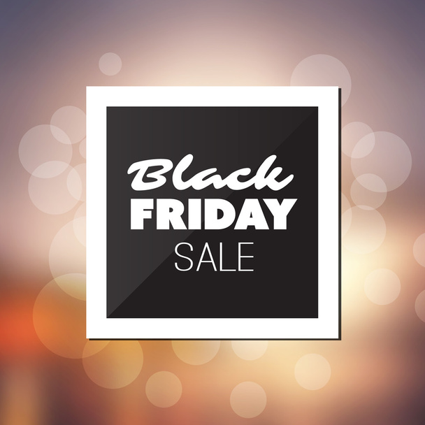 Black Friday verkoop Design Concept, Black Label en kleurrijke onscherpe achtergrond - Vector, afbeelding