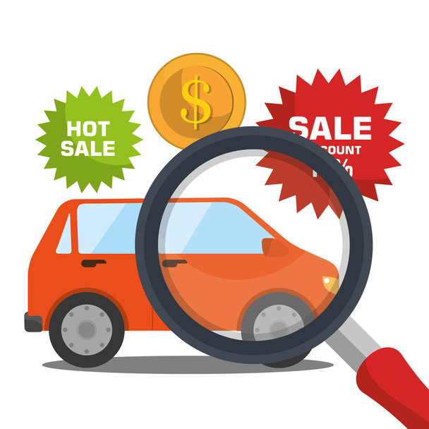 購入またはレンタル車ビジネス - ベクター画像