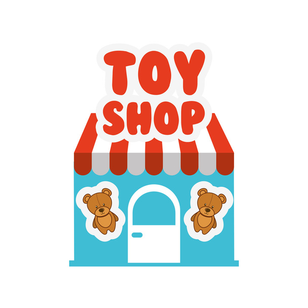 speelgoed kinderen winkel ontwerp - Vector, afbeelding