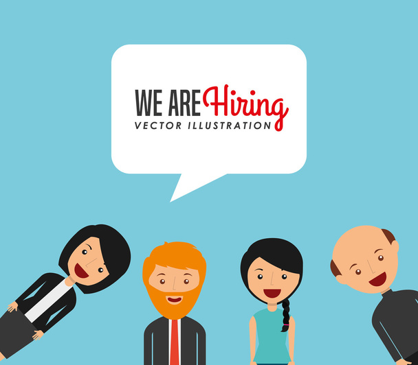hiring workers design - Vector, Image