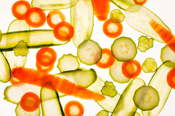 Fresh vegetables slices texture - Foto, Imagen