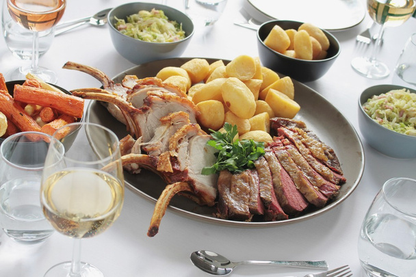 roast beef sharing meal - Photo, image