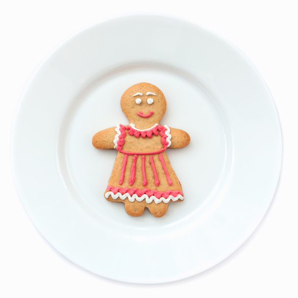 Gingerbread cookie on the plate - Photo, Image