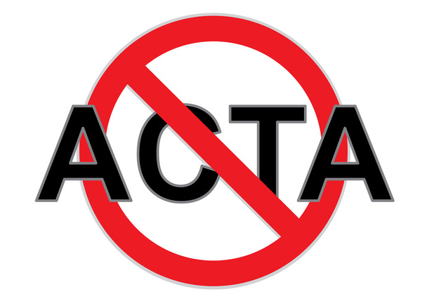 Acta megáll - Vektor, kép