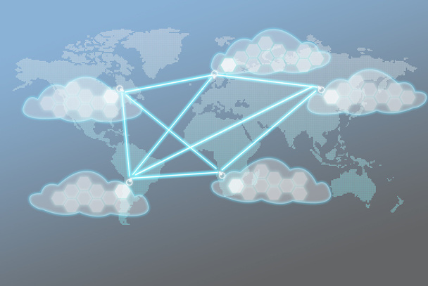 het wereldwijde netwerk businessconcept - Foto, afbeelding