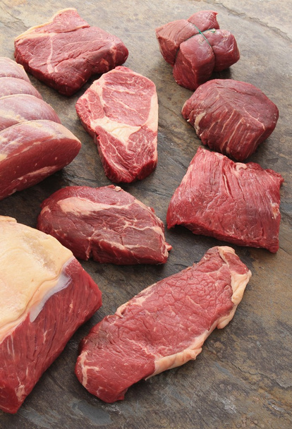牛肉のステーキ カットの選択 - 写真・画像