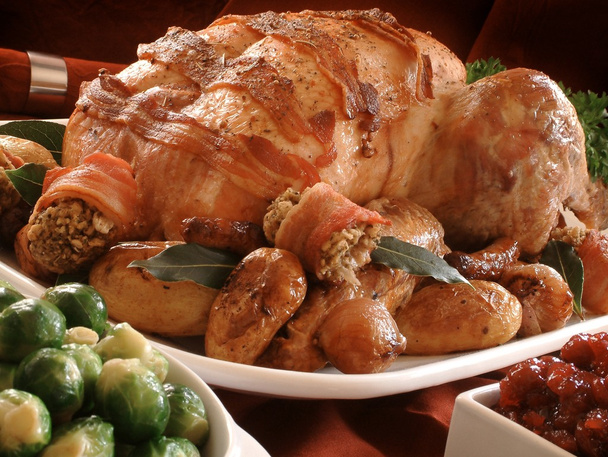 christmas dinner turkey - Photo, Image