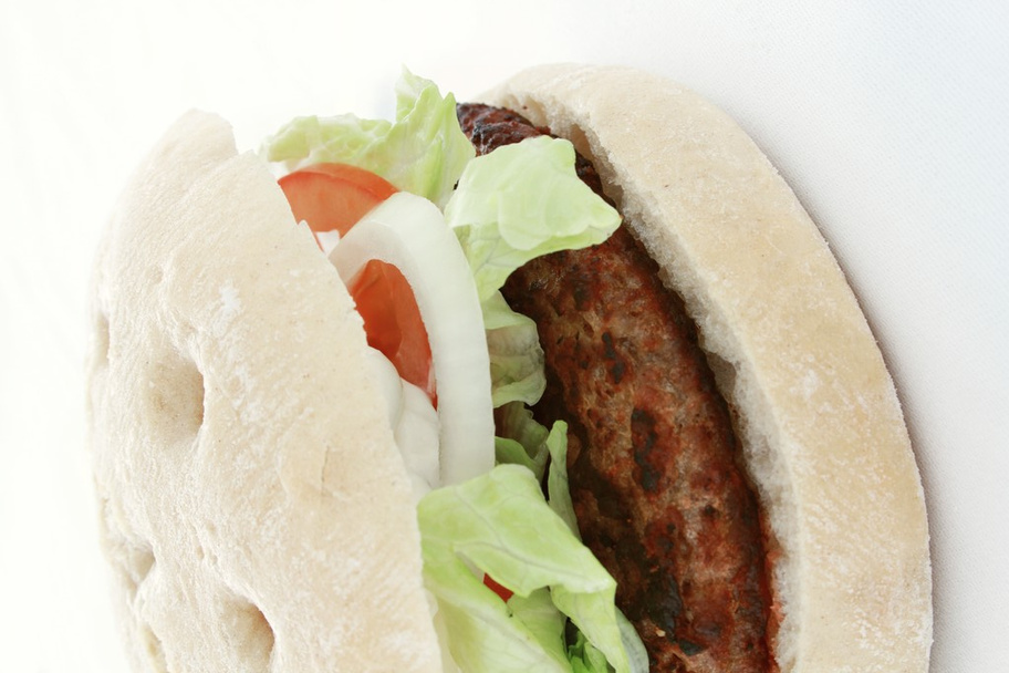 hambúrguer em bun close-up
 - Foto, Imagem