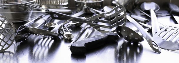 kitchen utensils on the kitchen - Photo, image