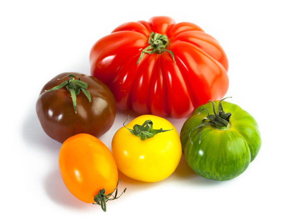 Různé barvy rajčat, Solanum lycopersicum - Fotografie, Obrázek