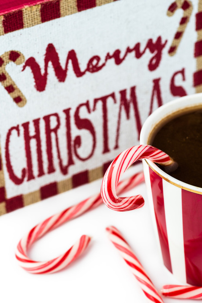 Christmas mug with hot chocolate. - Fotó, kép