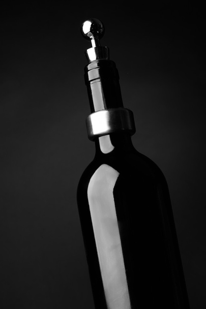 Bottle and wine glass - Фото, изображение