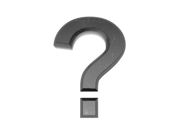 3d Metal Question Mark, на белом изолированном фоне
. - Фото, изображение