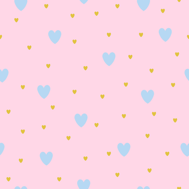 Cute seamless pattern with hearts - Vetor, Imagem