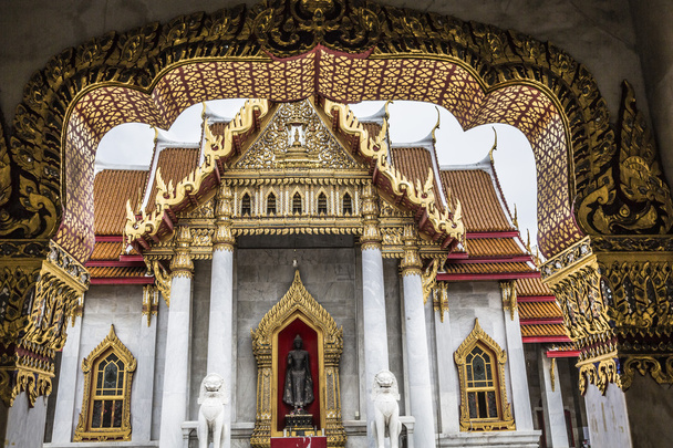 o Mermer Tapınak, Bangkok, Tha Wat Benchamabopit Dusitvanaram - Fotoğraf, Görsel