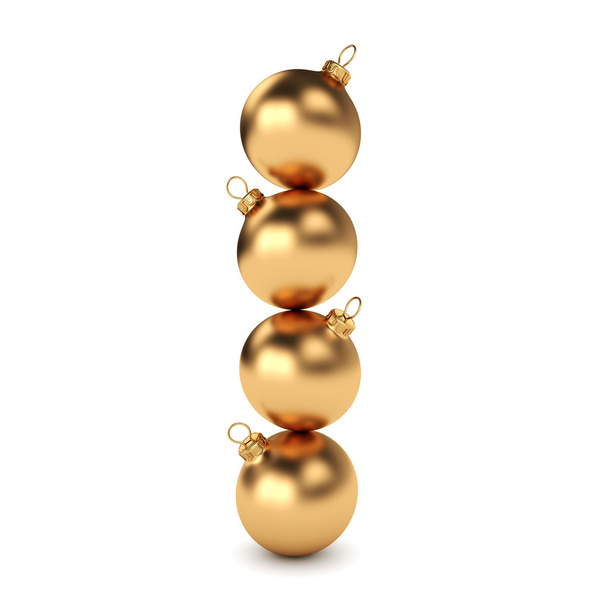 Gold Christmas ball - Фото, изображение